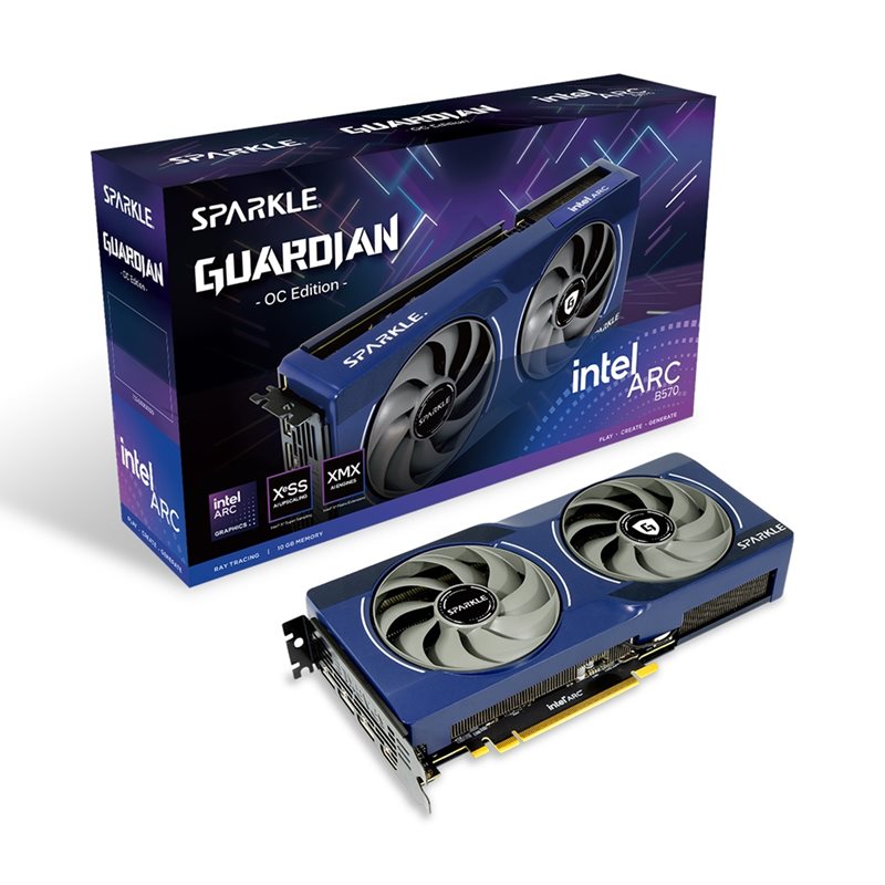 Sparkle Intel Arc B570 GUARDIAN OC Edition -näytönohjain, 10GB GDDR6