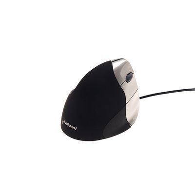 Evoluent VerticalMouse 3 Medium Wired, ergonominen pystyhiiri oikealle kädelle, USB-A, musta