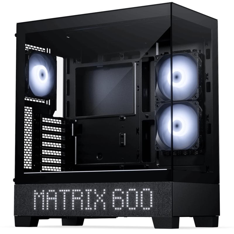Phanteks XT View LED Matrix, ikkunallinen miditornikotelo, Charcoal Black