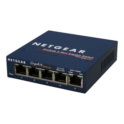 Netgear ProSafe GS105E, 5-porttinen työpöytäkytkin, sininen