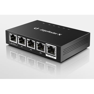 Ubiquiti EdgeRouter X -reititin, 5 x Gigabit RJ-45, musta