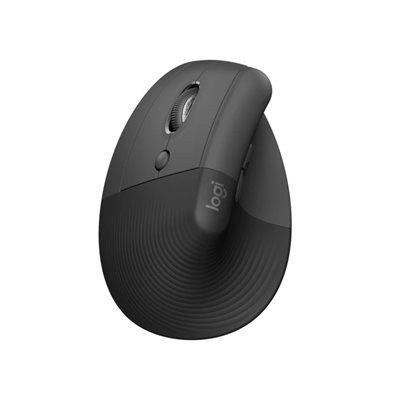 Logitech Lift Left, langaton ergonominen pystyhiiri, 4000 DPI, grafiitti