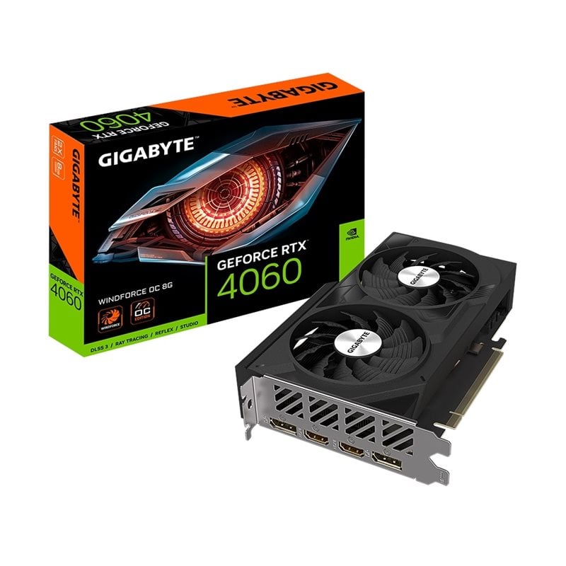 Gigabyte GeForce RTX 4060 WINDFORCE OC -näytönohjain, 8GB GDDR6