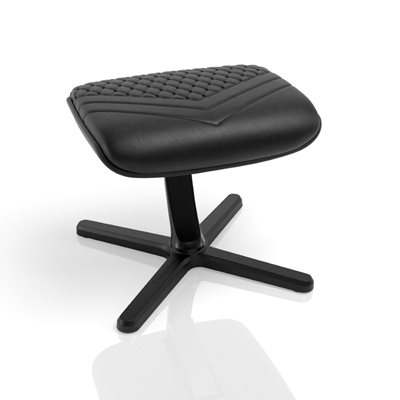 noblechairs Footrest 2 - RL Black, nahkaverhoiltu jalkarahi, musta