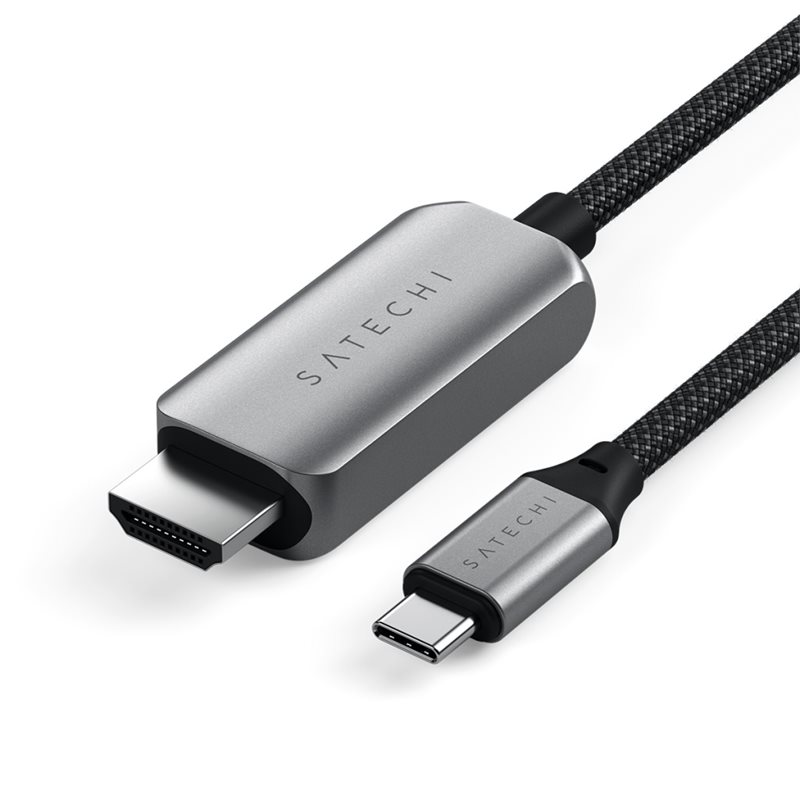 Satechi USB-C-HDMI 2.1 8K -kaapeli, 2m, harmaa/musta