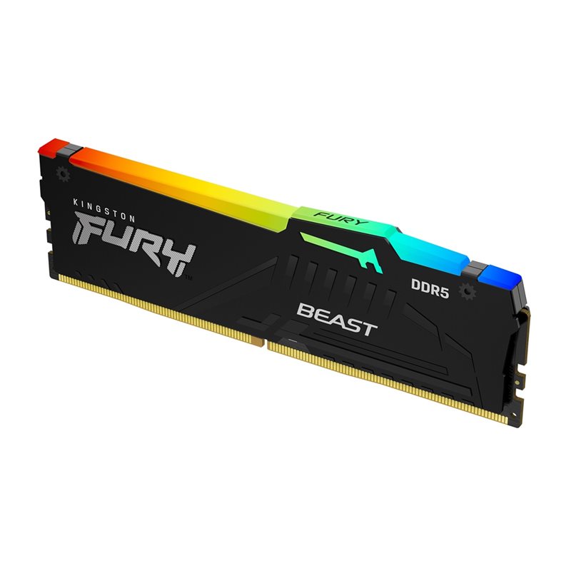 Kingston 64GB (1 x 64GB) FURY Beast RGB, DDR5 5600MHz, CL36, 1.25V, musta