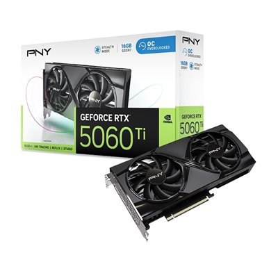 PNY GeForce RTX 5060 Ti Overclocked Dual Fan -näytönohjain, 16GB GDDR7