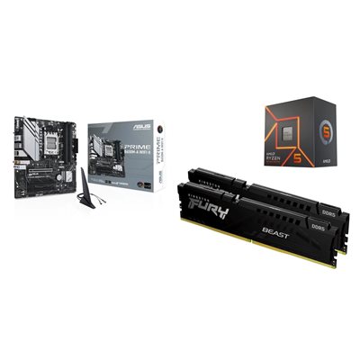 Asus PRIME B650M-A WIFI II + Ryzen 5 7600 + 16GB DDR5 6000MHz -tuotepaketti