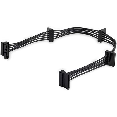StarTech.com SATA-virta -> 4x SATA-virta -haaroitinadapteri, musta