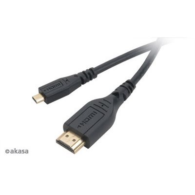 Akasa Micro-HDMI -> HDMI, 1,5m, musta