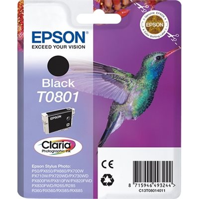 Epson T0801 Claria Photographic -muste, musta