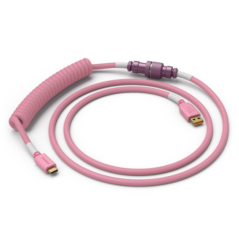 Glorious Coiled Cable -kaapeli näppäimistölle, Prism Pink