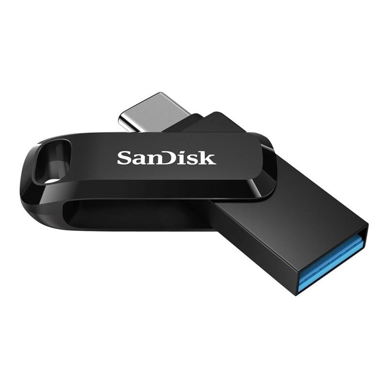 Sandisk 32GB Ultra Dual Drive Go, USB 3.1 Gen 1 / USB-C -muistitikku, jopa 150 MB/s, musta
