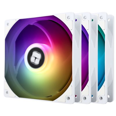 Thermalright TL-C12CW-S X3, 120mm PWM-laitetuuletinsarja, 3 kpl, valkoinen/läpikuultava