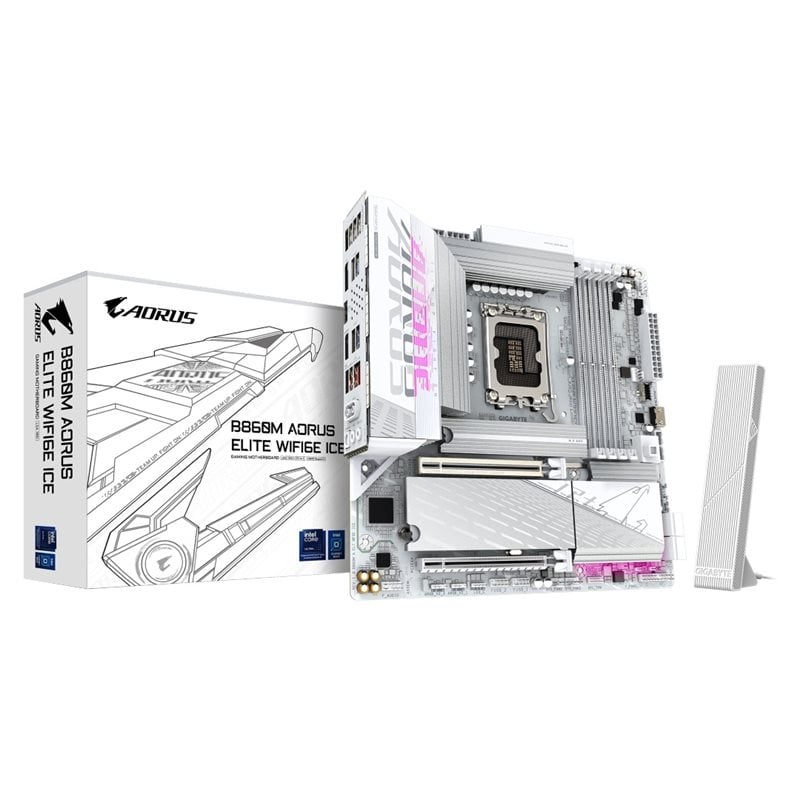 Gigabyte B860M AORUS ELITE WIFI6E ICE, mATX-emolevy