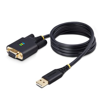 StarTech.com USB-A -> RS-232/DB9 -nollamodeemikaapeli, 1m, musta