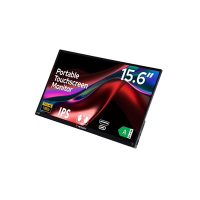 Verbatim 15.6" PMT-15, Full HD -mobiili/kosketusnäyttö, musta