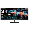 Gigabyte 34" MO34WQC36, kaareva 360Hz WQHD OLED-pelimonitori, musta