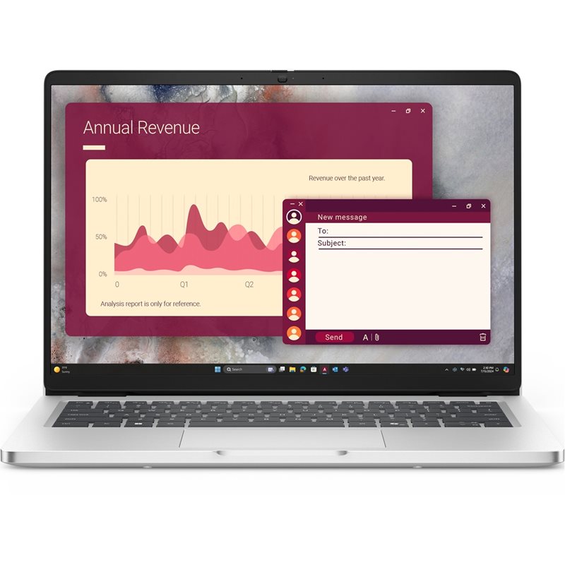 Dell 14" DELL PRO 14, kannettava tietokone, platinanhopea