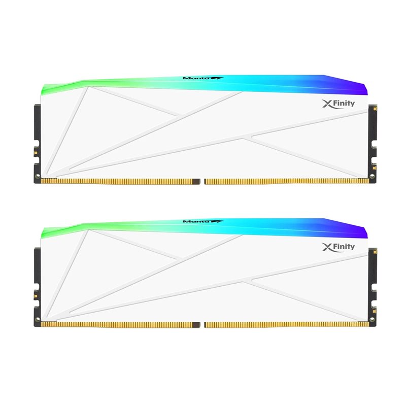 v-color 64GB (2 x 32GB) Manta XFinity RGB, DDR5 6000MHz, CL30, 1.35V, valkoinen