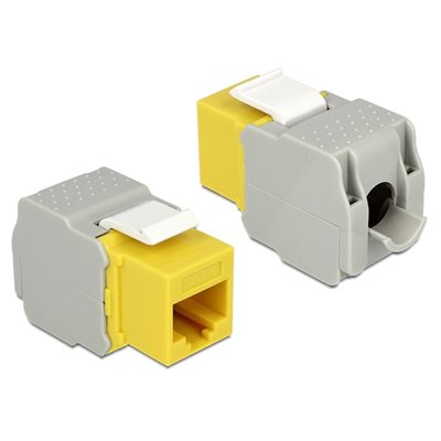 DeLock Keystone -moduuli, RJ-45 jack -> LSA Cat. 6 UTP, keltainen