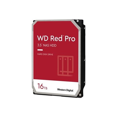 Western Digital 16TB WD Red Pro, sisäinen 3.5" kiintolevy, SATA III, 7200 rpm, 512MB