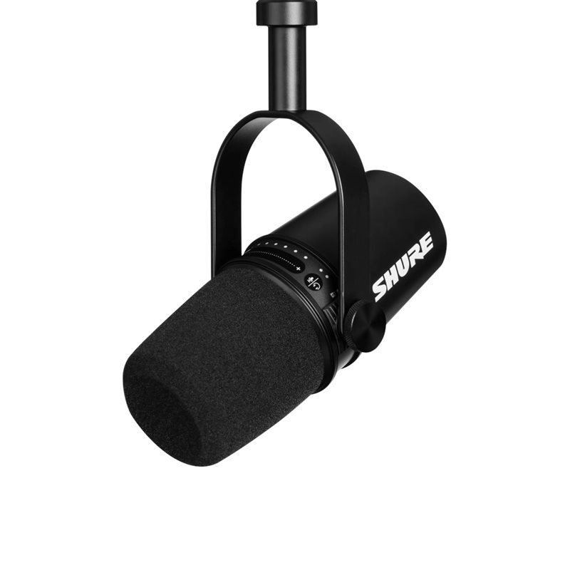 Shure MV7, USB/XLR -mikrofoni, musta