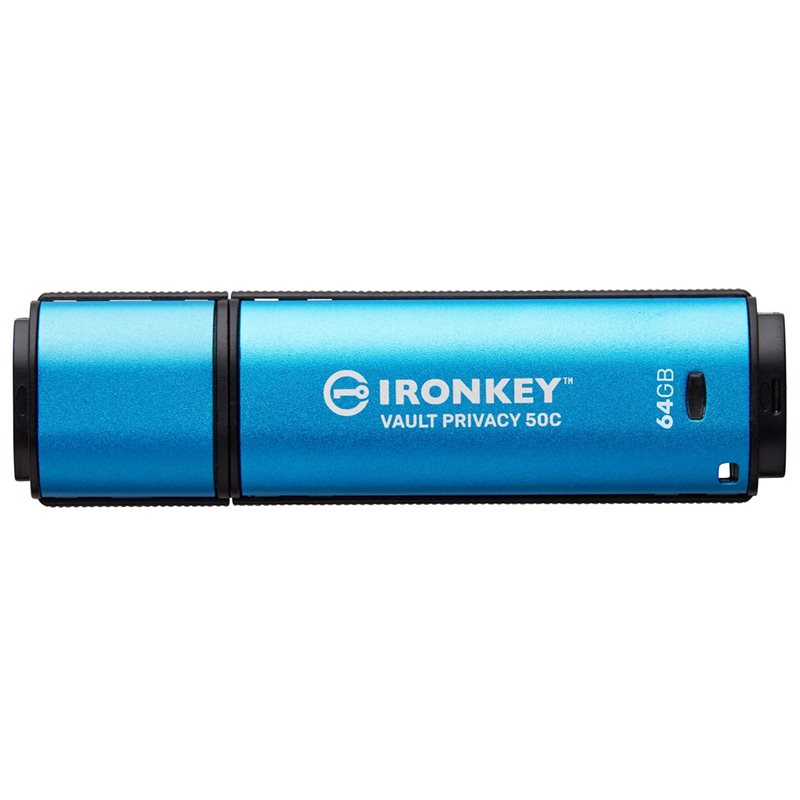 Kingston 64GB IronKey Vault Privacy 50C, salauksella varustettu USB 3.2 Gen 1