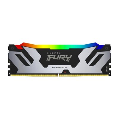 Kingston 24GB (1 x 24GB) FURY Renegade RGB, DDR5 6400MHz, CL32, 1.40V, musta/hopea