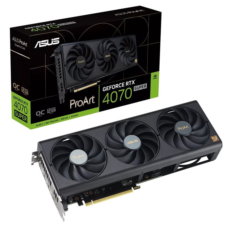 Asus GeForce RTX 4070 SUPER ProArt - OC Edition -näytönohjain, 12GB GDDR6X