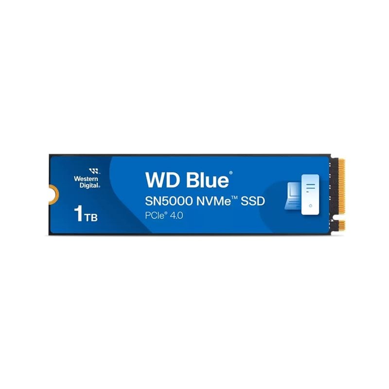 Western Digital 1TB WD Blue SN5000 NVMe SSD -levy, M.2 2280, PCIe Gen4 x4, 5150/4900 MB/s