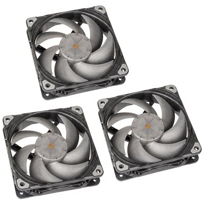 Phanteks (Outlet) 120mm T30-120 -laitetuuletinsarja, 3-pack, musta/harmaa