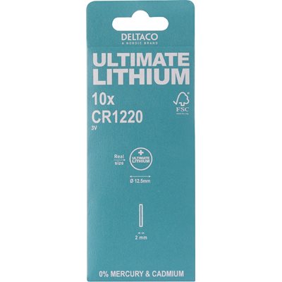Deltaco CR1220 -paristo, 10kpl