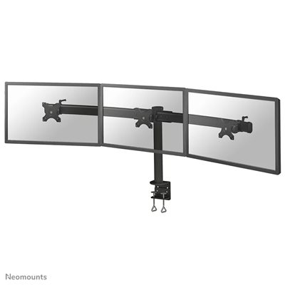 Neomounts 10-27" x3 Triple Desk Mount, näyttövarsi pöydälle kolmelle näytölle, musta