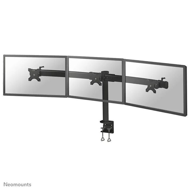 Neomounts by Newstar 10-27" x3 Triple Desk Mount, näyttövarsi pöydälle kolmelle näytölle, musta