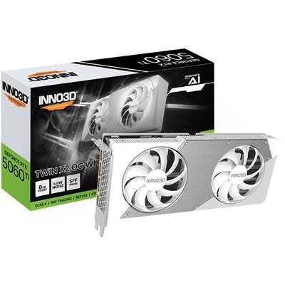 INNO3D GeForce RTX 5060 Ti TWIN X2 OC WHITE -näytönohjain, 8GB GDDR7