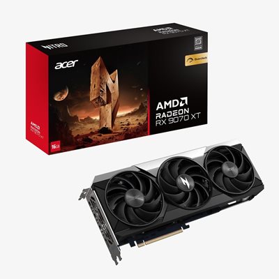 Acer (Outlet) Radeon RX 9070 XT Nitro OC -näytönohjain, 16GB GDDR6