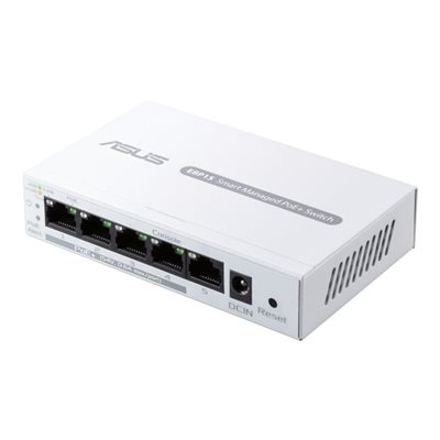 Asus (Outlet) ExpertWiFi EBP15, 5-porttinen GbE hallittava PoE+ kytkin, 4x PoE+, 60W, valkoinen