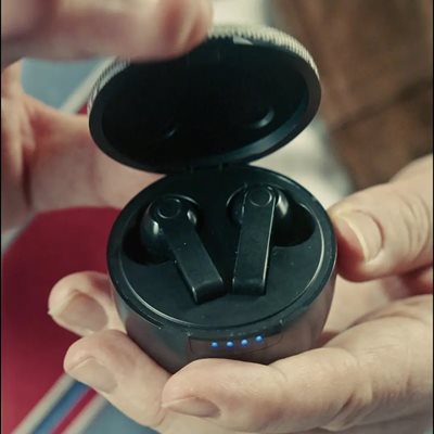 Valco NL25, langattomat vastamelunappikuulokkeet, Bluetooth 5.4, musta