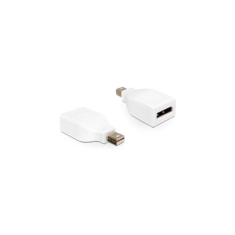 DeLock Sovitin, Mini DisplayPort u - DisplayPort n, valkoinen
