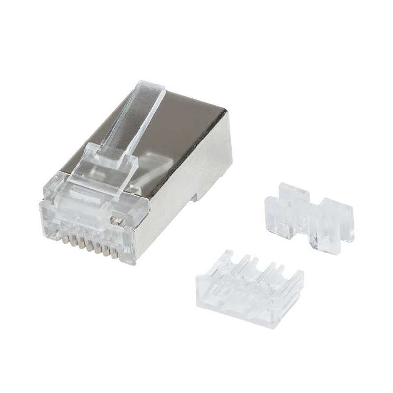 Logilink Suojattu FTP Cat6A RJ-45 -liitin johdinohjaimella, hopea, 50kpl