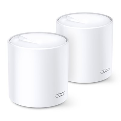 TP-Link Deco X20, Dual Band AX1800 Wi‑Fi 6 -Mesh-järjestelmä, valkoinen, 2 kpl
