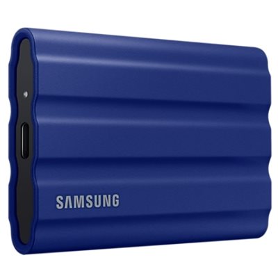 Samsung 2TB T7 Shield, ulkoinen NVMe SSD-levy, USB 3.2 Gen2, sininen