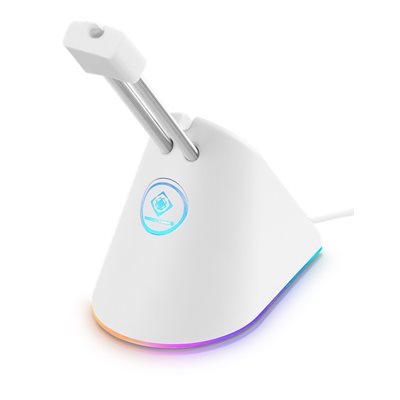 Deltaco Gaming GAM-044-RGB, RGB-valaisu hiiren kaapelipidike, valkoinen