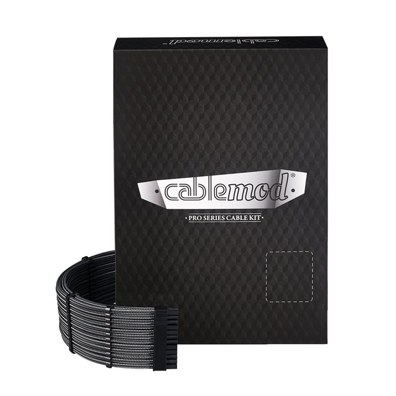 CableMod RT-Series Pro ModMesh Sleeved 12VHPWR Dual Cable Kit for ASUS, Phanteks and Seasonic (Carbon)
