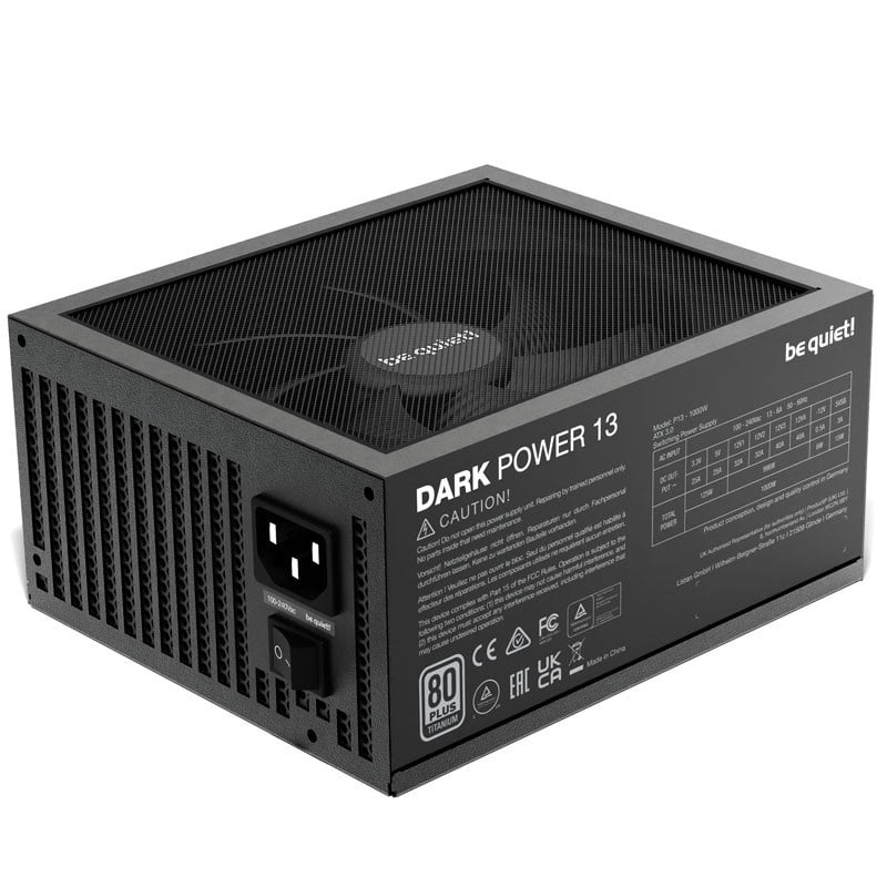 be quiet! (Outlet) 1000W Dark Power 13, ATX-virtalähde, PCIe 5.0, 80 Plus Titanium, musta