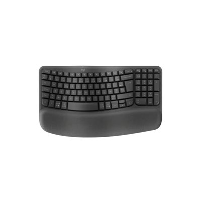 Logitech Wave Keys, langaton ergonominen näppäimistö, grafiitinharmaa