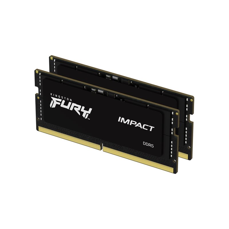 Kingston (Outlet) 32GB (2 x 16GB) FURY Impact, DDR5 5600MHz, SO-DIMM, CL40, 1.10V, musta