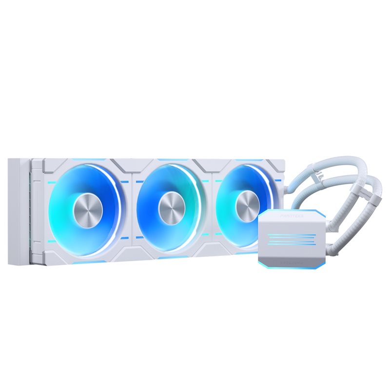 Phanteks (Outlet) Glacier One 360D30 DRGB AIO Liquid CPU Cooler, valkoinen