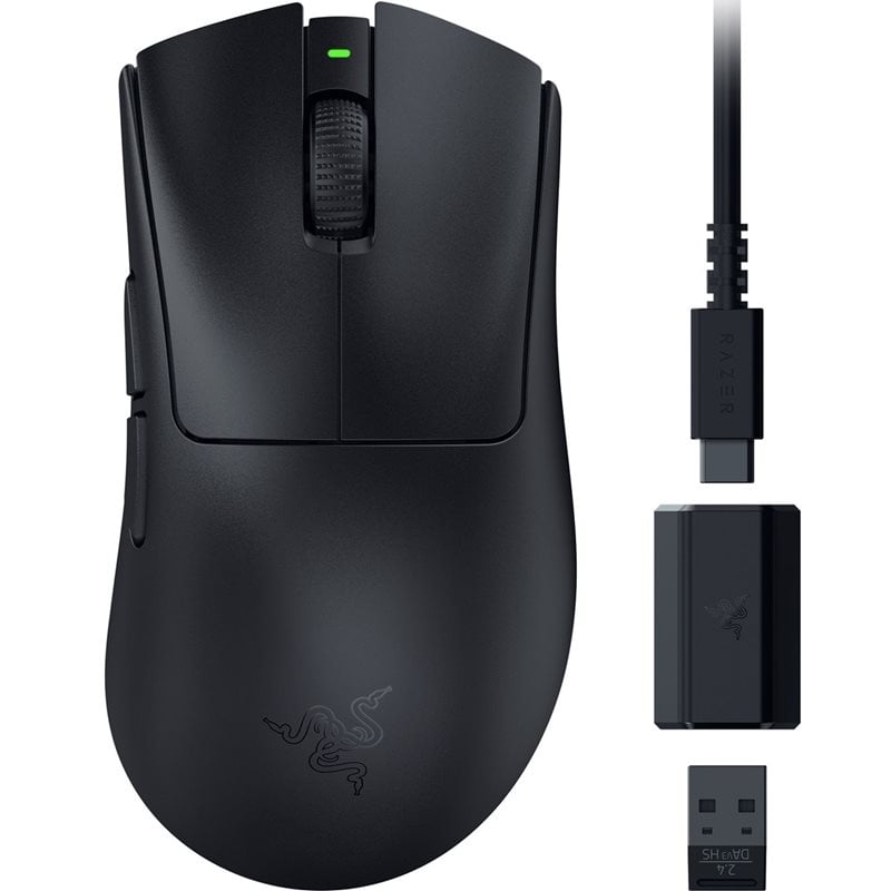 Razer DeathAdder V3 HyperSpeed, langaton pelihiiri, 26 000 DPI, musta